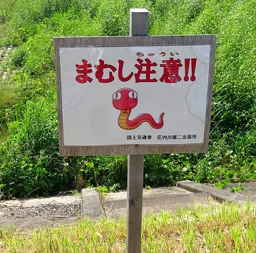 mamushi snake sign warning 2
