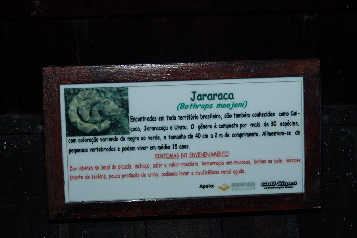 Bothrops moojeni (Brazil) warning sign