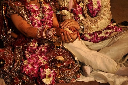 indian cobra wedding bride groom